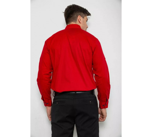 Рубашка мужская с принтом, цвет красный, 214R16111-1