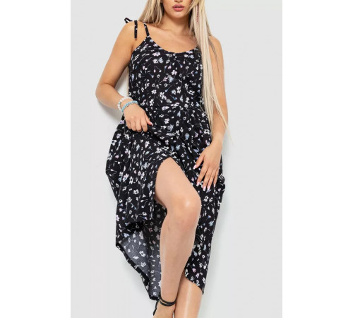 Сарафан із квітковим принтом, колір чорний, 102R333-2