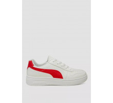 Кеды женские, цвет бело-красный, 248RR151