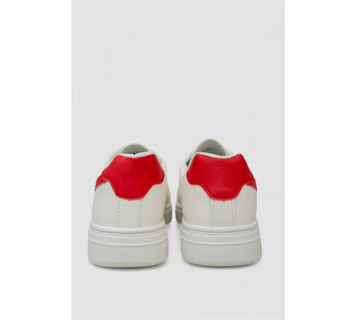 Кеды женские, цвет бело-красный, 248RR151