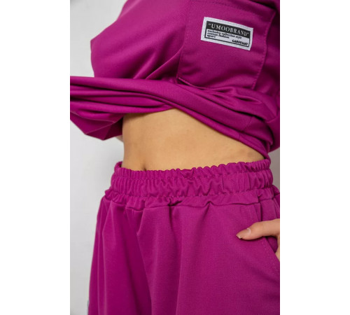 Костюм женский однотонный, цвет фуксия, 238R116-1