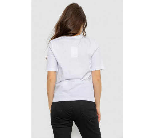 Женская футболка с принтом, цвет белый, 241R1836