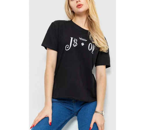 Футболка жіноча, колір чорний, 198R022