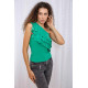 Однотонная блуза без рукавов, зеленого цвета, 167R003-1.