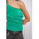 Однотонная блуза без рукавов, зеленого цвета, 167R003-1.