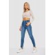 Джинси жіночі Mom-fit стрейч, колір синій, 244R1162