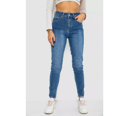 Джинси жіночі Mom-fit стрейч, колір синій, 244R1162 Джинси жіночі Mom-fit стрейч, колір синій, 244R1162