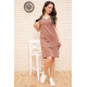 Сукня-сарафан з еко-замші, колір Бежевий, 104R005-1