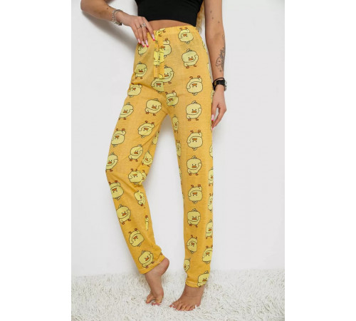 Штани жіночі домашні, колір жовтий, 238R58009