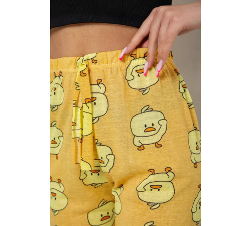 Штани жіночі домашні, колір жовтий, 238R58009