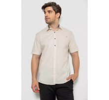 Сорочка чоловіча однотонна, колір бежевий, 214R7117