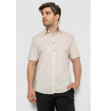 Рубашка мужская однотонная, цвет бежевый, 214R7117
