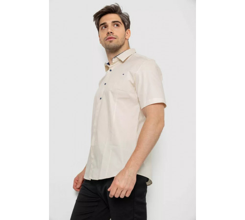 Сорочка чоловіча однотонна, колір бежевий, 214R7117