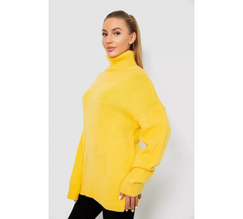 Свитер гольф женский шерстяной, цвет желтый, 244R2050