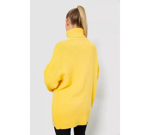 Свитер гольф женский шерстяной, цвет желтый, 244R2050