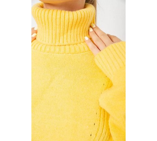 Свитер гольф женский шерстяной, цвет желтый, 244R2050