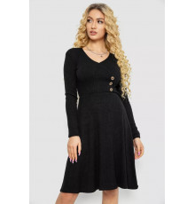 Сукня трикотажна з оборкою, колір чорний, 230R0113