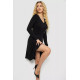 Сукня трикотажна з оборкою, колір чорний, 230R0113