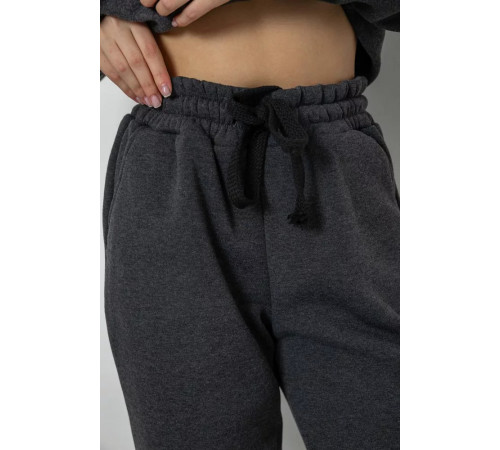 Спортивный женский костюм на флисе, цвет серый, 247R2021