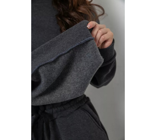 Спортивный женский костюм на флисе, цвет серый, 247R2021