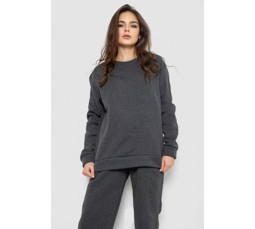 Спортивный женский костюм на флисе, цвет серый, 247R2021
