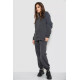 Спортивный женский костюм на флисе, цвет серый, 247R2021