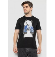 Мужская футболка с принтом, цвет черный, 244R5996