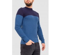 Светр чоловічий двокольоровий, колір синій, 161R1205