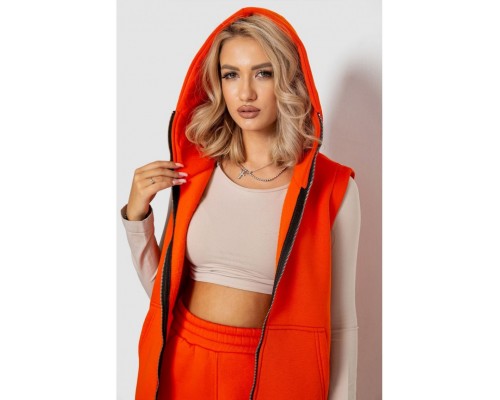 Костюм женский на флисе тринитка, цвет оранжевый, 102R7725. Костюм женский на флисе тринитка, цвет оранжевый, 102R7725.