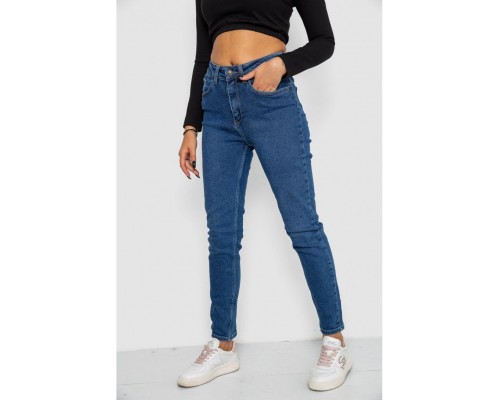 Джинси жіночі Mom-fit стрейч, колір синій, 244R1152 Джинси жіночі Mom-fit стрейч, колір синій, 244R1152