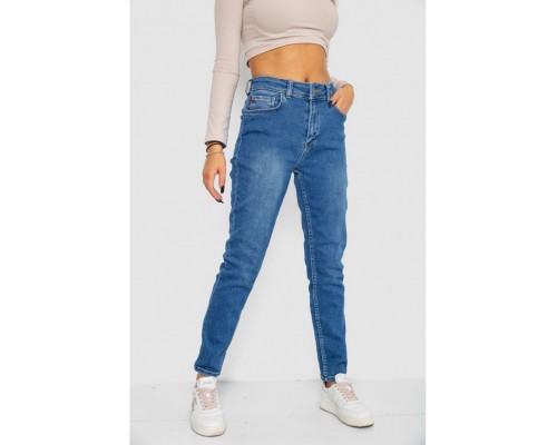 Джинси жіночі Mom-fit стрейч, колір синій, 244R1133 Джинси жіночі Mom-fit стрейч, колір синій, 244R1133
