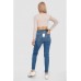 Джинси жіночі Mom-fit стрейч, колір синій, 244R1162