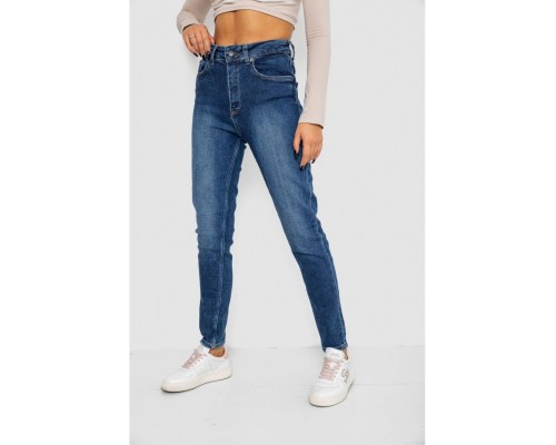 Джинси жіночі Mom-fit стрейч, колір синій, 244R1143 Джинси жіночі Mom-fit стрейч, колір синій, 244R1143