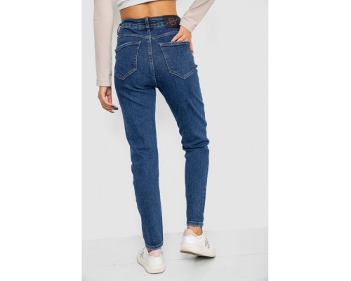 Джинси жіночі Mom-fit стрейч, колір синій, 244R1143 Джинси жіночі Mom-fit стрейч, колір синій, 244R1143