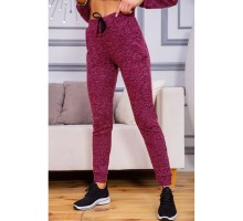Жіночий костюм із ангори, бордово-бузкового кольору, 172R1258