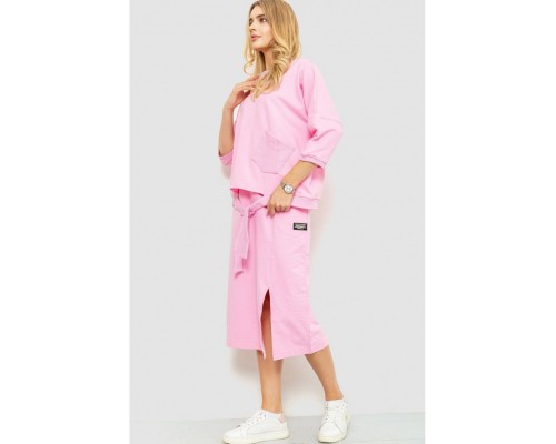 Костюм женский повседневный, цвет светло-розовый, 115R0518-1. Костюм женский повседневный, цвет светло-розовый, 115R0518-1.