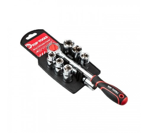 Набір інструментів Top Tools змінних головок торцевих 38D143, 1/2", 8 шт. (38D143) Набір інструментів Top Tools змінних головок торцевих 38D143, 1/2", 8 шт. (38D143)