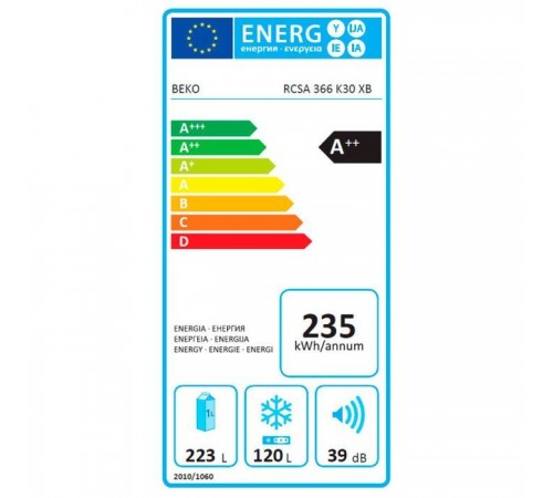 Холодильник Beko RCSA366K30XB Холодильник Beko RCSA366K30XB