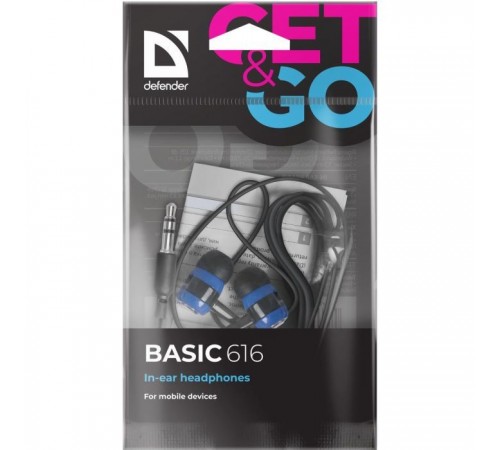 Наушники Defender Basic 616 Black-Blue (63616) Наушники Defender Basic 616 Black-Blue (63616)