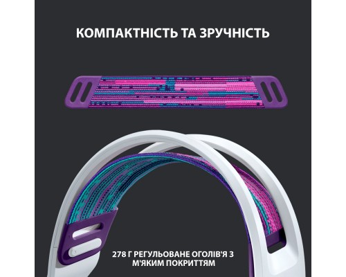 Навушники Logitech G733 Lightspeed Wireless RGB Gaming Headset White (981-000883) Навушники Logitech G733 Lightspeed Wireless RGB Gaming Headset White (981-000883)