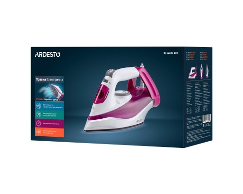 Утюг Ardesto IR-C2230-BUR/2200Вт/300мл/пар/самоочистка/антикапля/ке (IR-C2230-BUR) Утюг Ardesto IR-C2230-BUR/2200Вт/300мл/пар/самоочистка/антикапля/ке (IR-C2230-BUR)