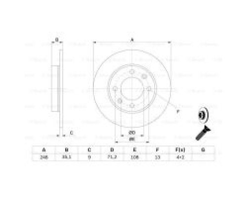 Тормозной диск Bosch 0 986 478 608