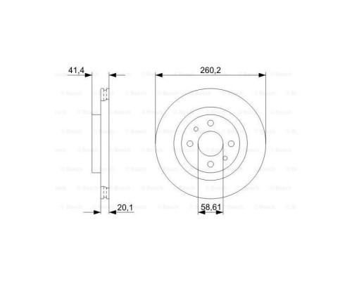 Тормозной диск Bosch 0 986 479 346 Тормозной диск Bosch 0 986 479 346