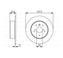 Тормозной диск Bosch 0 986 479 T69