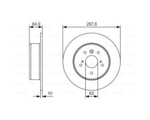 Гальмівний диск Bosch 0 986 479 T69 Гальмівний диск Bosch 0 986 479 T69