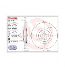 Гальмівний диск Brembo 09.R105.11