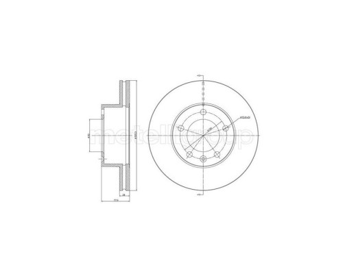 Тормозной диск METELLI 23-0532C Тормозной диск METELLI 23-0532C