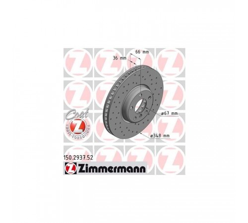 Гальмівний диск ZIMMERMANN 150.2937.52 Гальмівний диск ZIMMERMANN 150.2937.52