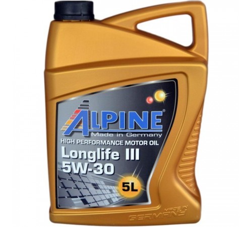 Моторна олива Alpine 5W-30 Longlife III 5л (0285-5) Моторна олива Alpine 5W-30 Longlife III 5л (0285-5)
