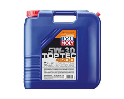 Моторна олива Liqui Moly Top Tec 4200 SAE 5W-30 20л. (3708) Моторна олива Liqui Moly Top Tec 4200 SAE 5W-30 20л. (3708)